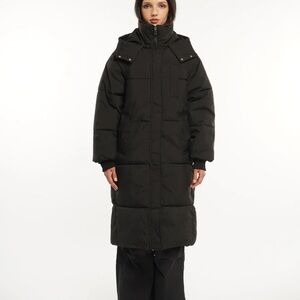 Puffit Hooded Long Puffer Jacket xs nwt